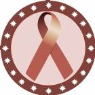 2" Brown Awareness Ribbon Trophy Insert