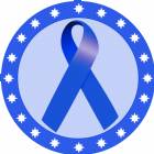 2" Dark Blue Awareness Ribbon Trophy Insert