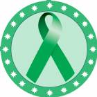 2" Green Awareness Ribbon Trophy Insert