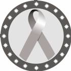 2" Grey Awareness Ribbon Trophy Insert