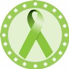 2" Lime Green Awareness Ribbon Trophy Insert