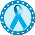 2" Light Blue Awareness Ribbon Trophy Insert