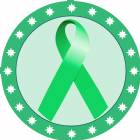 2" Light Green Awareness Ribbon Trophy Insert