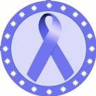 2" Lavender Awareness Ribbon Trophy Insert