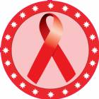 2" Red Awareness Ribbon Trophy Insert