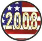 2" US Flag 2008 Holographic Mylar Trophy Insert