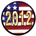 2" US Flag 2012 Holographic Mylar Trophy Insert