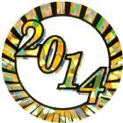 2" Sunburst 2014 Mylar Trophy Insert