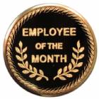 2" Employee of the Month Metal Trophy Insert - Made in USA