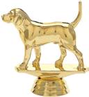 3 1/4" Beagle Dog Gold Trophy Figure