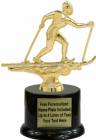 5" Cross Country Skier Trophy Kit with Pedestal Base