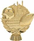 4 1/4" Wreath Series Football Trophy Figure Gold