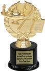 6" Wreath Series Lamp of Knowledge Trophy Kit with Pedestal Base