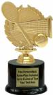 6 3/4" Wreath Series Tennis Trophy Kit with Pedestal Base