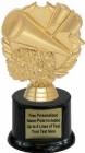 6" Wreath Series Cheerleader Trophy Kit with Pedestal Base