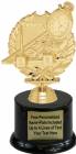 6 1/2" Wreath Series Swimming Trophy Kit with Pedestal Base