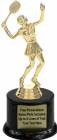 6 1/4" Tennis Female Trophy Kit with Pedestal Base