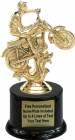 6" Motorcycle Male Trophy Kit with Pedestal Base