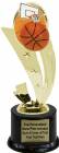 8 1/2" Sport Scene Basketball Trophy Kit with Pedestal Base