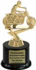 6" Motorcycle Flattrack Trophy Kit with Pedestal Base