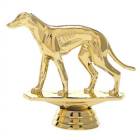 3 1/2" Greyhound Dog (Tail Out) Gold Trophy Figure