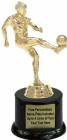 6 1/2" Soccer Kicker Male Trophy Kit with Pedestal Base