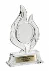 Clear 6 3/4" Krystal Flame Insert Holder Award