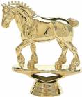 4" Draft Horse Trophy Figure Gold