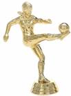 4 1/2" Soccer Kicker Female Gold Trophy Figure