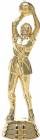 4 1/2" Netball with Skirt Female Trophy Figure Gold