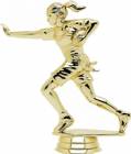 Gold 4 3/4" Flag Football Female Trophy Figure