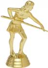 4" Pool Shooter Female Gold Trophy Figure