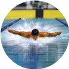 Swimming Male 3D Graphic 2" Insert