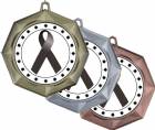 Black Ribbon Awareness 3" Award Medal