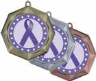 Purple Ribbon Awareness 3" Award Medal