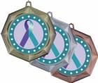 Purple Teal Ribbon Awareness 3