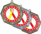 Red Yellow Ribbon Awareness 3" Award Medal