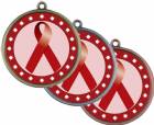 Burgundy Ribbon Awareness 2 1/4" Award Medal