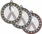 Grey Ribbon Awareness 2 1/4" Award Medal