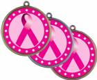 Pink Ribbon Awareness 2 1/4" Award Medal