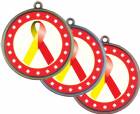 Red Yellow Ribbon Awareness 2 1/4" Award Medal