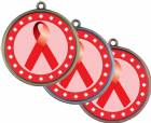 Red Ribbon Awareness 2 1/4" Award Medal