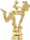 4" Comic Bowler Female Trophy Figure Gold