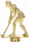 3 1/2" Field Hockey Female Trophy Figure Gold