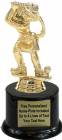 6" Comic Golfer Female Trophy Kit with Pedestal Base