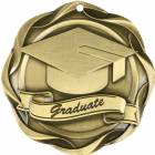 3" Graduate - Fusion Series Award Medal Gold