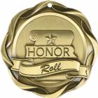 3" Honor Roll - Fusion Series Award Medal Gold
