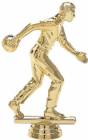 4 1/4" Bowler Male Trophy Figure Gold