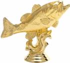 3 3/8" Bass Trophy Figure Gold