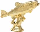 3 3/8" Trout Trophy Figure Gold